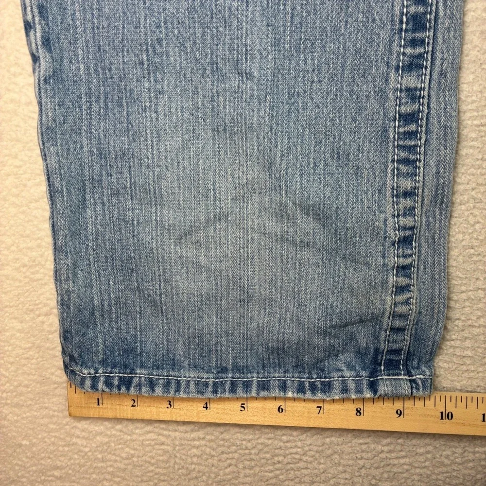 Vintage True Religion Billy Big T Jeans Men 36x33 Blue Faded Baggy Stitching Y2K